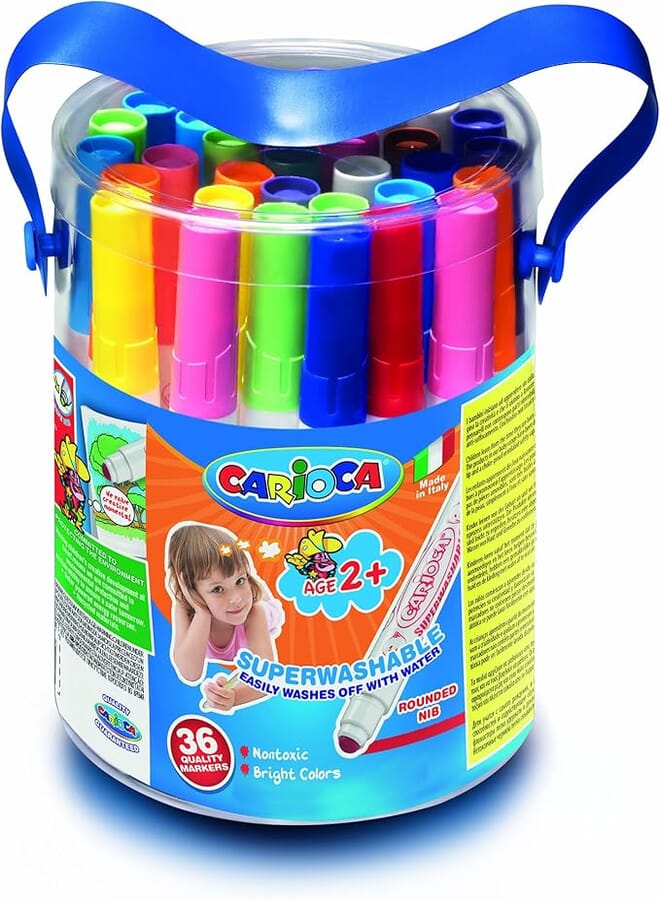 Carioca 42252 - Super Baby Pack of 36 Markers, with Rounded Safety Tip